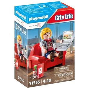 71555 Playmobil City Life Online shopper supermarkt