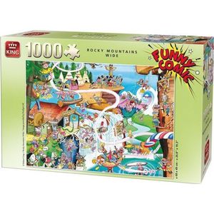 King Funny Comic Puzzel - Rocky Mountains Wide - 1000 Stukjes