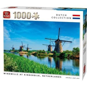 55885 King Puzzel Windmolens Kinderdijk 1000 Stukjes