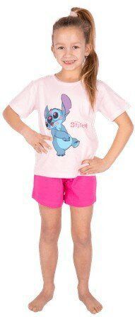 38077 Disney Stitch Shortama Meisjes Maat 98-104 Roze