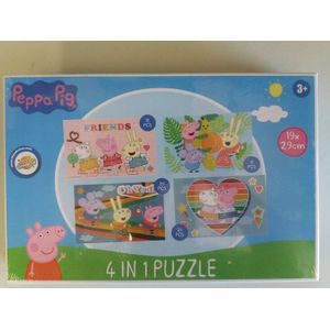 39660 Peppa Pig 4in1 Puzzel Friends