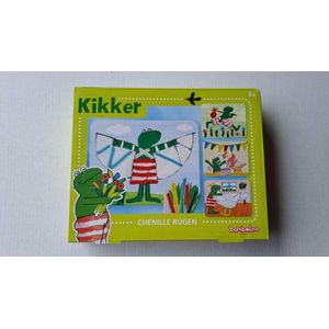 Kikker Chenille rijgen - Met 4 afbeeldingen - Inclusief draad met kleur - Hobbypakket voor kinderen vanaf 3 jaar
