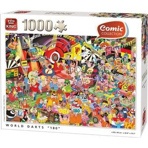 Hilarische Comic Cartoon World Darts Puzzel (1000 stukjes) - Plezier voor het hele gezin