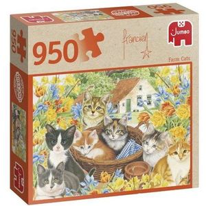 81897 Jumbo Puzzel Francien Farm Cats 950 stukjes
