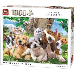 55846 King Puzzel Puppies And Friends 1000 Stukjes