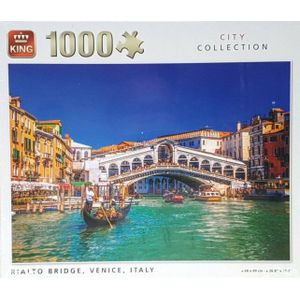 57059 KING Puzzel Rialto Bridge, Venetië, Italië 1000 Stukjes