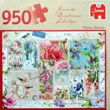 Jumbo Premium Collection Puzzel Janneke Brinkman Flower Stamps Summer - Legpuzzel - 950 Stukjes