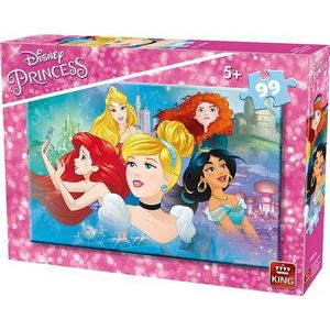 05695A King Puzzel Disney Princess 5 Princessen 99 stukjes