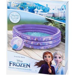 84120 Frozen 3-rings Opblaasbaar Zwembadje met Strandbal  Ø 100cm