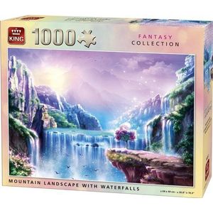 56057 KING Puzzel Mountain Landscape with Waterfalls 1000 stukjes