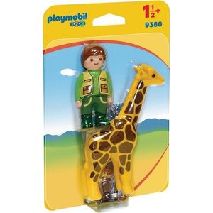 9380 PLAYMOBIL 1.2.3 Dierenverzorger met giraffe