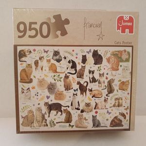81808 Jumbo Puzzel Francien Cats Poster 950 stukjes