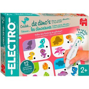 Electro Wonderpen - Ontdek de Dino's: educatief vraag- en antwoordspel voor kinderen vanaf 2 jaar met 12 grote kaarten