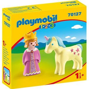 70127 Playmobil 1.2.3 Prinses en eenhoorn