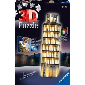 3D Puzzel Toren Van Pisa - Night Edition (216 stukjes)