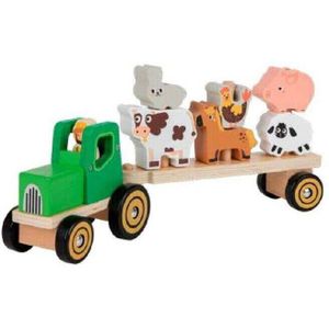 38118 Playing Kids Houten Tractor met Boerderijdieren