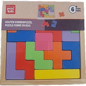 21700 Playing Kids Houten vormenpuzzel 14 delig