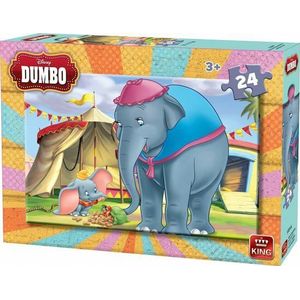 55816A King Puzzel Disney Dumbo Circustent 24 Stukjes