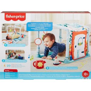 Fisher-Price 3-in-1 Kruipen en Spelen Activiteitenspeelmat - Babygym Baby Speelgoed