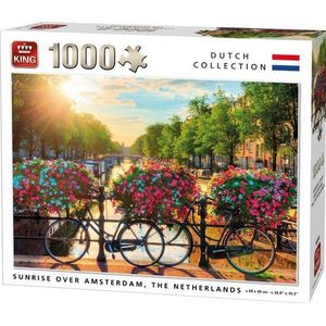 King Puzzel 1000 Stukjes - Grachten Amsterdam (Legpuzzel)
