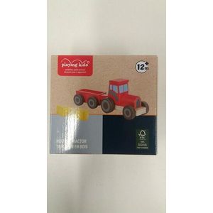 78127 Playing Kids Houten Tractor Rood