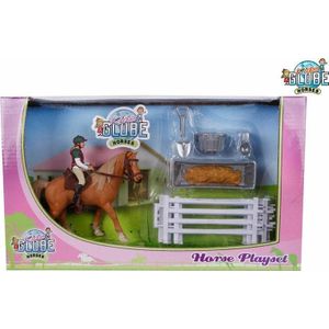 45603 Kids Globe Speelset Paard Met Ruiter En Accessoires