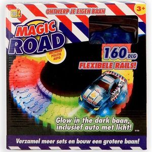 8100 Kidsfun Racebaan Magic Road Brandweer Jongens 160-delig Blauw