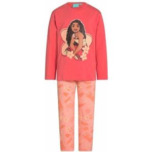 35892 Vaiana 2 pyjama Moana Kind Maat 116-122 Roze/zalm Lange Mouw 100% katoen