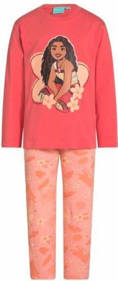 35892 Vaiana 2 pyjama Moana Kind Maat 116-122 Roze/zalm Lange Mouw 100% katoen