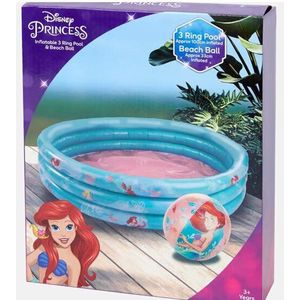 84113 Disney Princess 3-rings Opblaasbaar Zwembadje met Strandbal  Ø 100cm