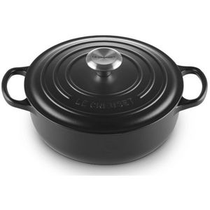 Le Creuset gietijzeren Sauteuse - Signature - Zwart - 3,4 Liter
