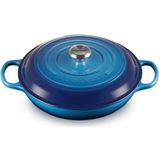 Le Creuset Braadpan Campagnard Signature Azure - ø 30 cm / 3.5 Liter