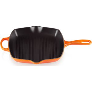 Le Creuset Grillpan Vierkant 26x26cm Grillit® 'Oranjerood'