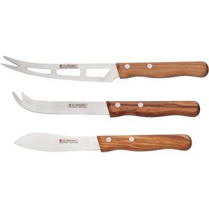 Le Creuset Set Van 3 Kaasmessen Met Olijfhouten Handvat