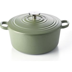 BK - Bourgogne - Braadpan - Olive Green - Gietijzer - 28 cm