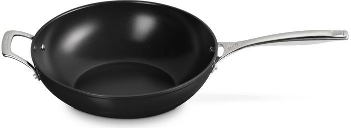 Le Creuset - Essential Non-Stick Ceramic Wokpan - 30 cm - Gesmeed Aluminium - PFAS-vrij