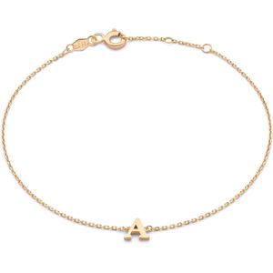 Isabel Bernard La Concorde Rachel 14 karaat rosé gouden initial armband met letter voor dames