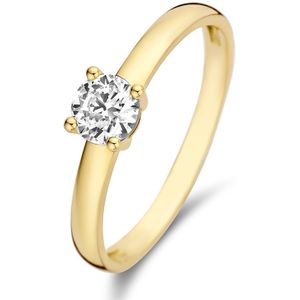 Isabel Bernard Le Marais Soleil 14 karaat gouden ring met zirkonia steen voor dames