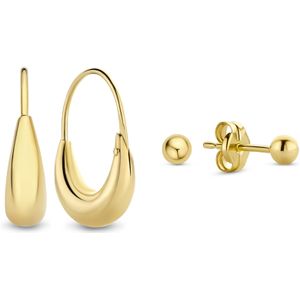 Isabel Bernard Cadeau d'Isabel 14 karaat gouden oorbellen set voor dames