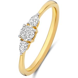 Isabel Bernard De la Paix Nancy 14 karaat gouden ring met diamant 0.17 karaat voor dames