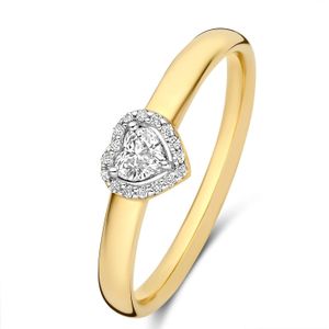 Isabel Bernard De la Paix Amore 14 karaat gouden ring met diamant 0.11 karaat voor dames