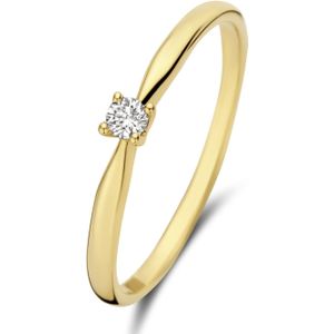 Isabel Bernard De la Paix Céline 14 karaat gouden ring met diamant 0.05 karaat voor dames