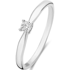 Isabel Bernard De la Paix Christine 14 karaat witgouden ring met diamant 0.10 karaat voor dames