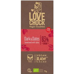 Lovechock - Dark & Dates - Biologische Chocolade - Vegan - 100g