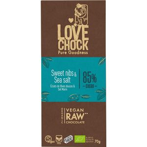 Lovechock Tablets Sweet Nibs / Sea Salt 70gram