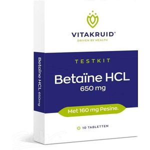 Vitakruid Betaine HCL 650mg Testkit Tabletten