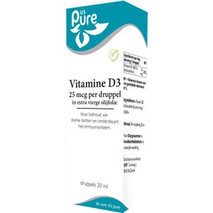 It's Pure - Vitamine D3 - 25 mcg per druppel - 20 ml