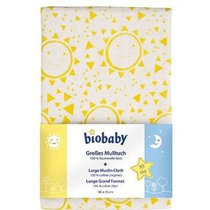 Biobaby Hydrofiel luier  80x70cm geel/wit