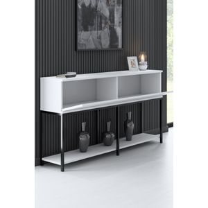 Stijlvolle Woody Fashion Console 150 cm Zwart Wit