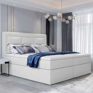 Boxspringbed Orsato | 180 x 200 cm | Inclusief matrastopper | Wit